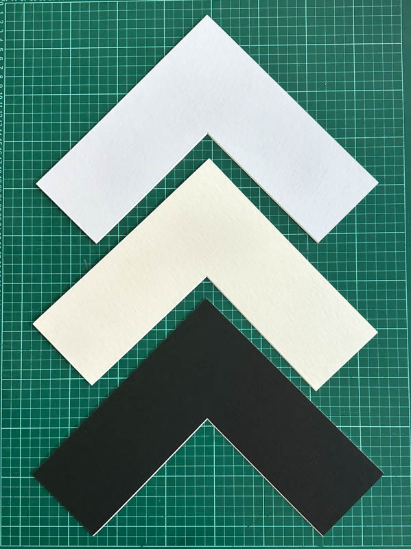 mount board choice black white or soft white